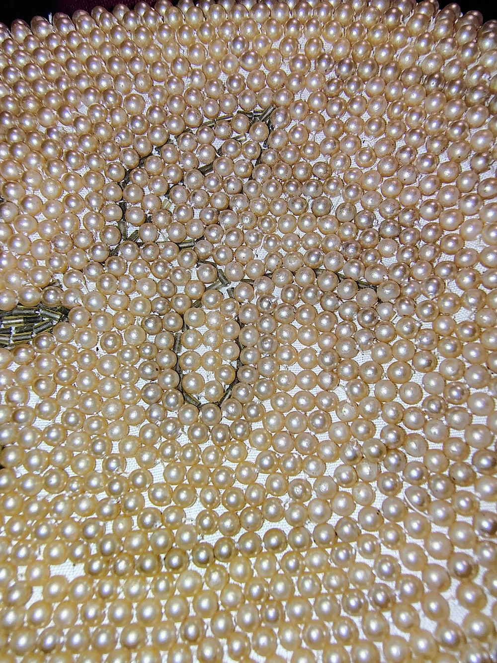 Pearl Beaded Evening Clutch Purse